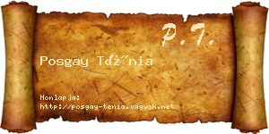Posgay Ténia névjegykártya